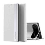 For iPhone 17 Air Side Electroplated Adsorption Leather Phone Case(Silver)