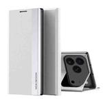 For iPhone 17 Pro Max Side Electroplated Adsorption Leather Phone Case(Silver)