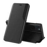 For iPhone 15 Side Display Flip Leather Phone Case(Black)