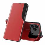 For iPhone 17 Pro Max Side Display Flip Leather Phone Case(Red)