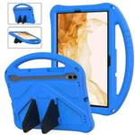 For Samsung Galaxy Tab S8 EVA Shockproof Tablet Case with Holder(Blue)