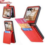 For Motorola Razr 50 Ultra Litchi Texture Leather Ring Wallet Phone Case(Orange)