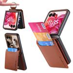 For Motorola Razr 60 Litchi Texture Leather Ring Wallet Phone Case(Brown)