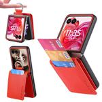 For Motorola Razr 60 Litchi Texture Leather Ring Wallet Phone Case(Orange)
