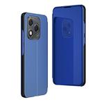 For Honor 400  Lite Plated Mirror Horizontal Flip Leather Phone Case with Holder(Blue)