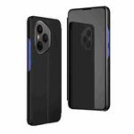 For Honor 400 Pro Global 160.8mm Plated Mirror Horizontal Flip Leather Phone Case with Holder(Black)