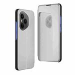 For Honor 400 Pro Global 160.8mm Plated Mirror Horizontal Flip Leather Phone Case with Holder(Silver)