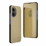 For Honor 400 Global 156.5mm Plated Mirror Horizontal Flip Leather Phone Case with Holder(Gold)