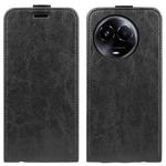 For Realme 11X R64 Texture Single Vertical Flip Leather Phone Case(Black)