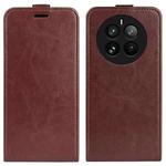 For Realme 12 Pro+ R64 Texture Single Vertical Flip Leather Phone Case(Brown)