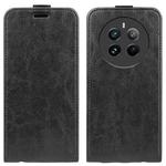 For Realme 12+ 5G R64 Texture Single Vertical Flip Leather Phone Case(Black)