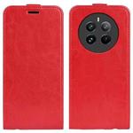 For Realme 12+ 5G R64 Texture Single Vertical Flip Leather Phone Case(Red)