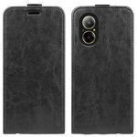 For Realme C67 4G R64 Texture Single Vertical Flip Leather Phone Case(Black)
