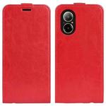 For Realme C67 4G R64 Texture Single Vertical Flip Leather Phone Case(Red)