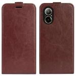 For Realme C67 4G R64 Texture Single Vertical Flip Leather Phone Case(Brown)