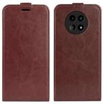 For Realme 12 5G R64 Texture Single Vertical Flip Leather Phone Case(Brown)