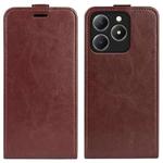 For Realme C63 R64 Texture Single Vertical Flip Leather Phone Case(Brown)