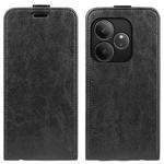 For Realme GT 6 5G R64 Texture Single Vertical Flip Leather Phone Case(Black)