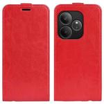 For Realme GT 6 5G R64 Texture Single Vertical Flip Leather Phone Case(Red)