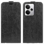 For Realme 14 5G R64 Texture Single Vertical Flip Leather Phone Case(Black)