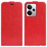 For Realme 14 5G R64 Texture Single Vertical Flip Leather Phone Case(Red)