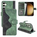 For Samsung Galaxy S24 5G Stitching Horizontal Flip Leather Phone Case(Green)