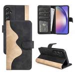 For Samsung Galaxy A35 Stitching Horizontal Flip Leather Phone Case(Black)