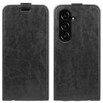For Samsung Galaxy S23 FE 5G R64 Texture Vertical Flip Leather Phone Case(Black)