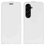 For Samsung Galaxy S23 FE 5G R64 Texture Vertical Flip Leather Phone Case(White)