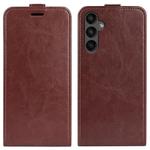 For Samsung Galaxy A15 R64 Texture Vertical Flip Leather Phone Case(Brown)