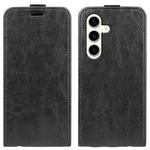 For Samsung Galaxy S24+ 5G R64 Texture Vertical Flip Leather Phone Case(Black)