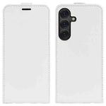 For Samsung Galaxy S25 Ultra 5G R64 Texture Vertical Flip Leather Phone Case(White)