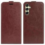 For Samsung Galaxy A16 5G R64 Texture Vertical Flip Leather Phone Case(Brown)