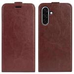 For Samsung Galaxy A36 R64 Texture Vertical Flip Leather Phone Case(Brown)
