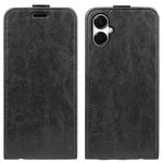 For Samsung Galaxy A06 5G R64 Texture Vertical Flip Leather Phone Case(Black)