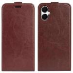 For Samsung Galaxy A06 5G R64 Texture Vertical Flip Leather Phone Case(Brown)