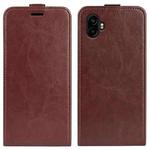 For Samsung Galaxy Xcover 7 Pro R64 Texture Vertical Flip Leather Phone Case(Brown)