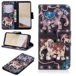 3D Colored Drawing Pattern Horizontal Flip Leather Case for Samsung Galaxy S8, with Holder & Card Slots & Wallet(Two Elephants)