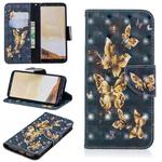 3D Colored Drawing Pattern Horizontal Flip Leather Case for Samsung Galaxy S8, with Holder & Card Slots & Wallet(Black Background Butterfly)