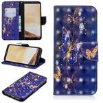 3D Colored Drawing Pattern Horizontal Flip Leather Case for Galaxy S8 Plus, with Holder & Card Slots & Wallet(Purple Butterfly)