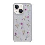 For iPhone 15 Plus Gypsophila Flowers Pattern TPU Protective Phone Case(Purple)