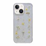 For iPhone 15 Gypsophila Flowers Pattern TPU Protective Phone Case(Yellow)