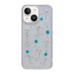 For iPhone 15 Gypsophila Flowers Pattern TPU Protective Phone Case(Green)