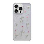 For iPhone 16 Pro Gypsophila Flowers Pattern TPU Protective Phone Case(Pink)