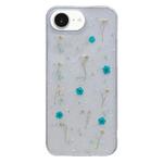 For iPhone 16e Gypsophila Flowers Pattern TPU Protective Phone Case(Green)