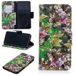 3D Colored Drawing Pattern Horizontal Flip Leather Case for Samsung Galaxy A8, with Holder & Card Slots & Wallet(Green Butterfly)