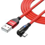 ENKAY 180 Degrees Rotating USB to 8 Pin Charging Data Cable with LED Light, Length:2m(Red)