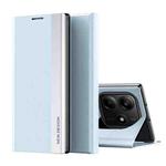 For Xiaomi Redmi Note 14 5G Side Electroplated Adsorption Leather Phone Case(Blue)