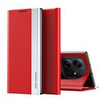 For Redmi Note 14 4G 163.25mm Side Electroplated Adsorption Leather Phone Case(Red)