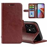 For Motorola Moto X40 Pro R64 Texture Horizontal Flip Leather Phone Case(Brown)